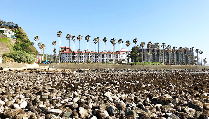 Playing on the seashores in Wakae island on afternoon