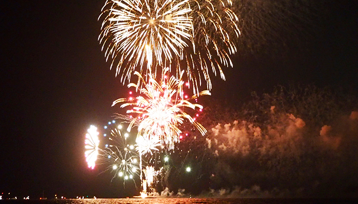 Kamakura fireworks festival in July