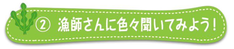 漁師さんに色々聞いてみよう!