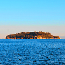 海から見る猿島